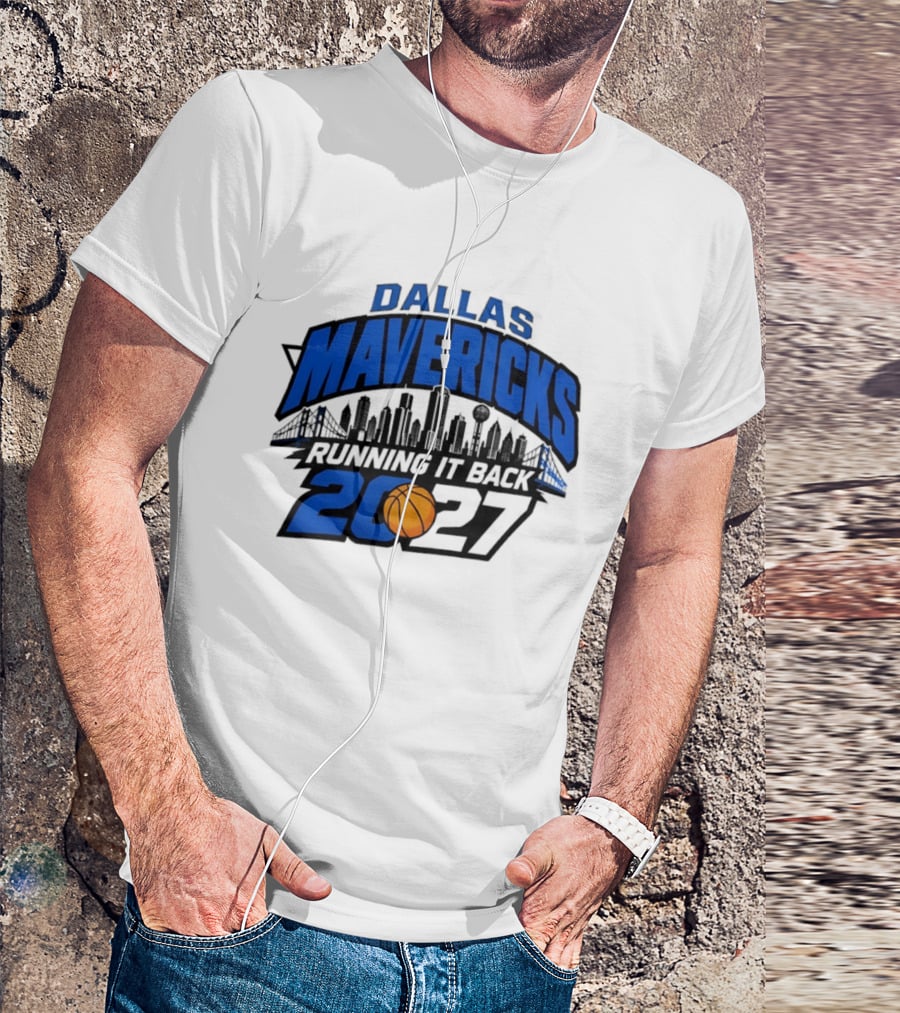 Dallas Mavericks Running It Back 2027 Skyline NBA Basketball T-Shirt