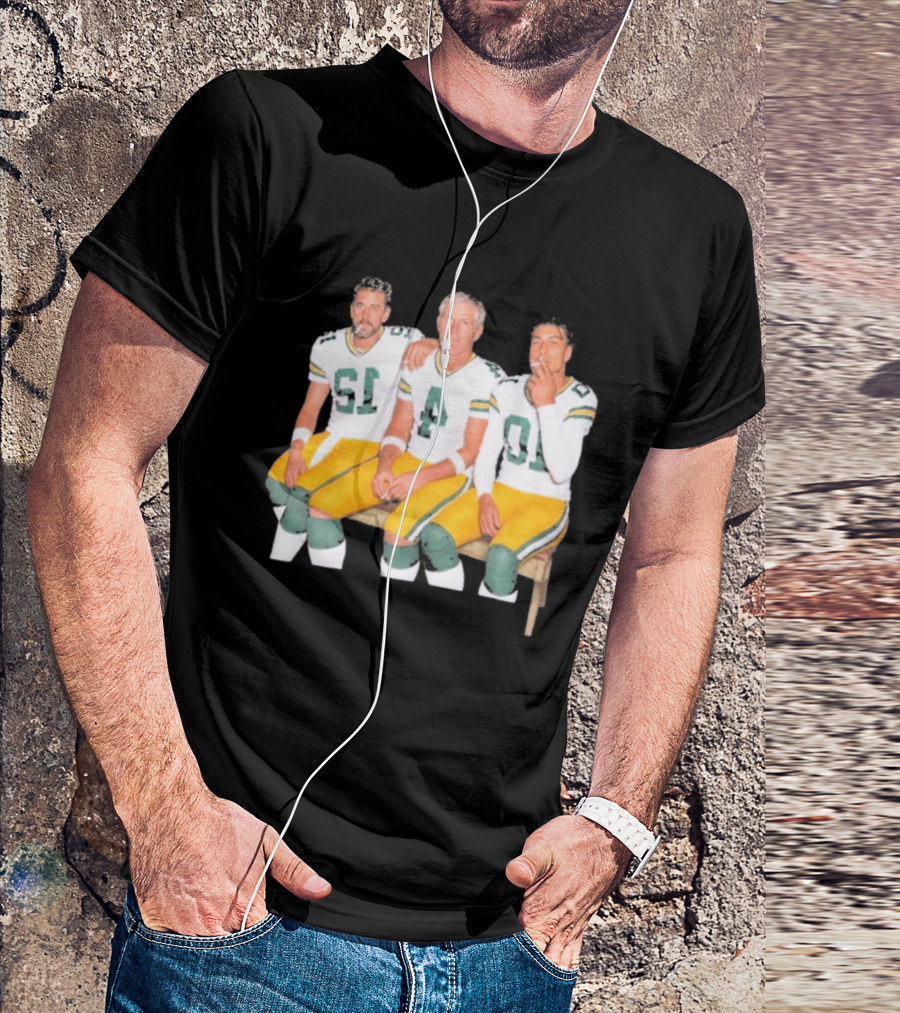 Bart Starr Brett Favre Aaron Rodgers Green Bay Packers Legends Football Signatures T-Shirt