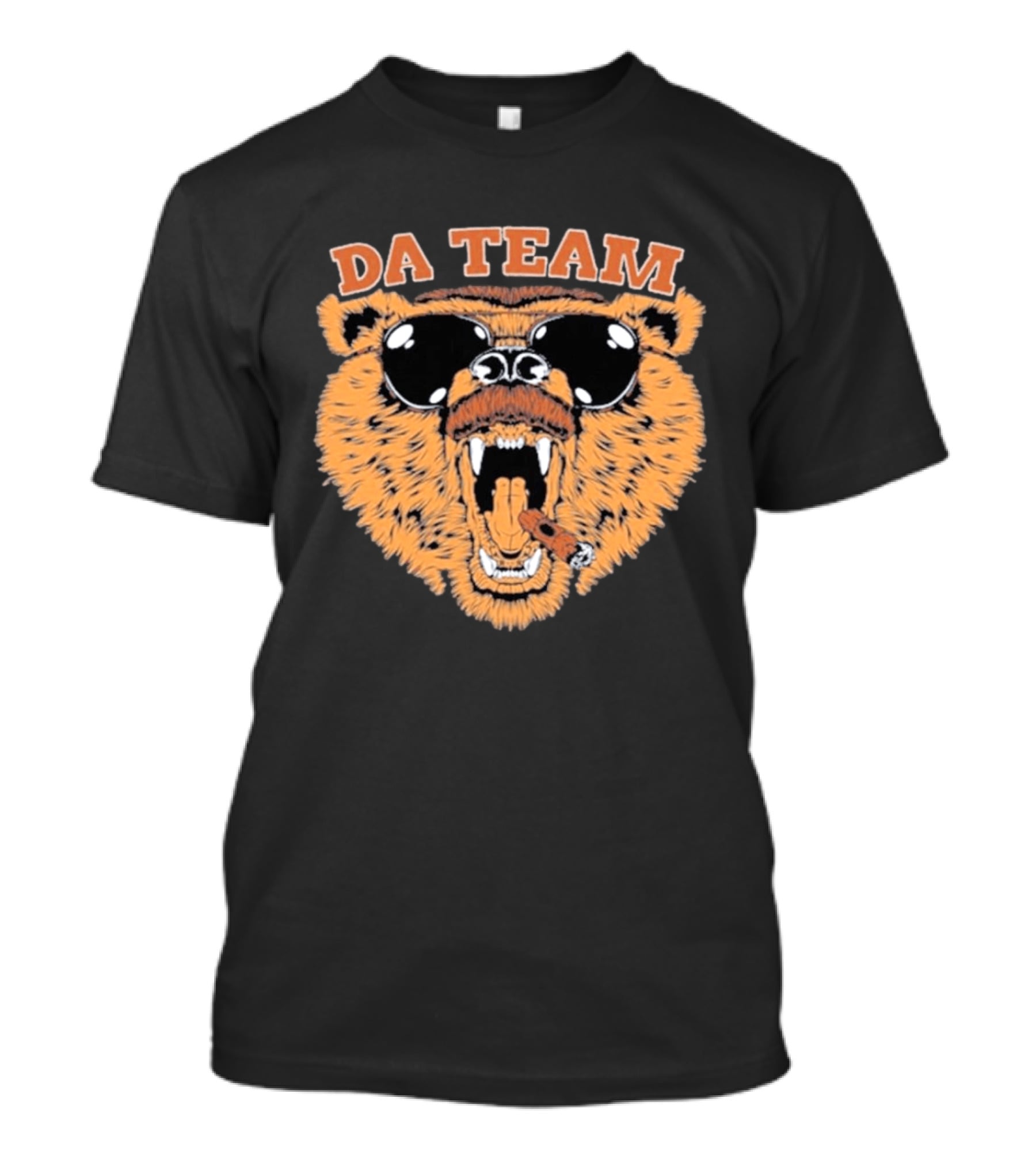 Chicago Bears Da Team Rip Da Coach Sunglasses Cigar Bear Face T-Shirt