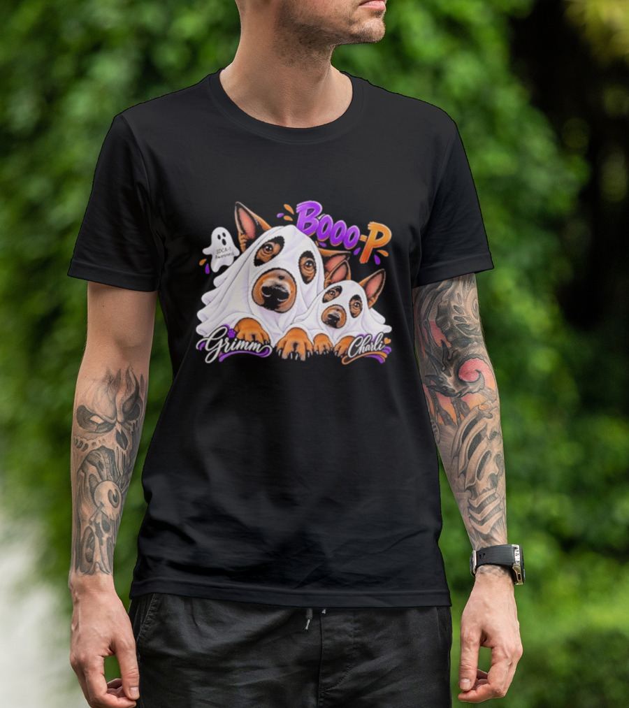 Grimm Charli Booo P SDCA 1 Awareness Comic Style Pooch Pals T-Shirt
