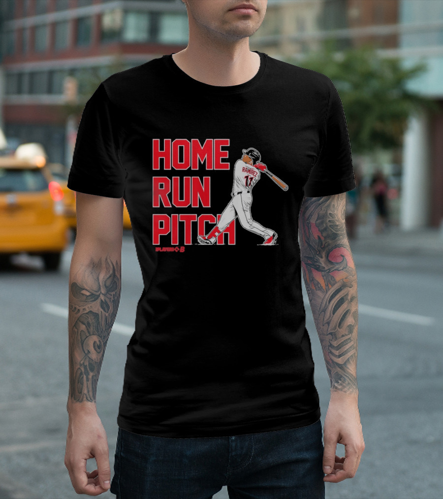 Ramirez 11 Home Run Pitch Swing Baseball T-Shirt