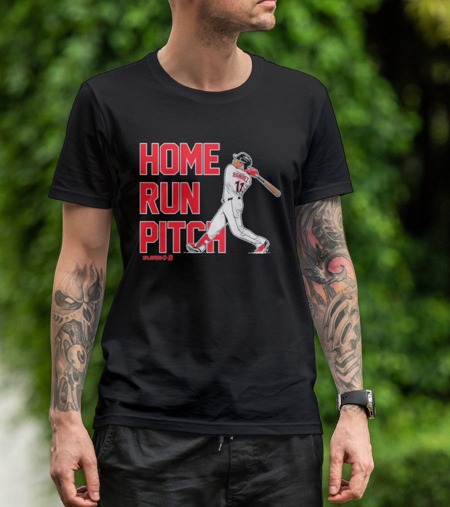 Ramirez 11 Home Run Pitch Swing Baseball T-Shirt