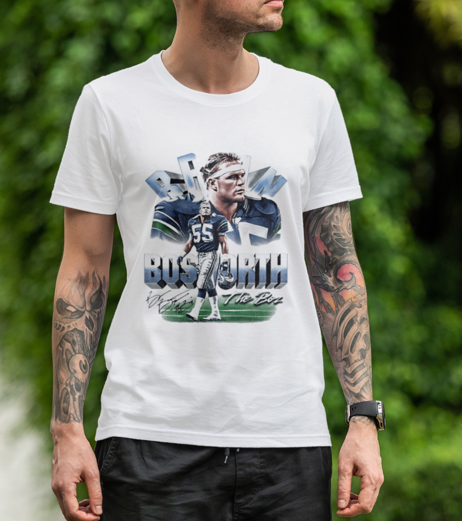 Brian Bosworth Seattle Seahawks The Boz 55 Iconic Football Legend T-Shirt