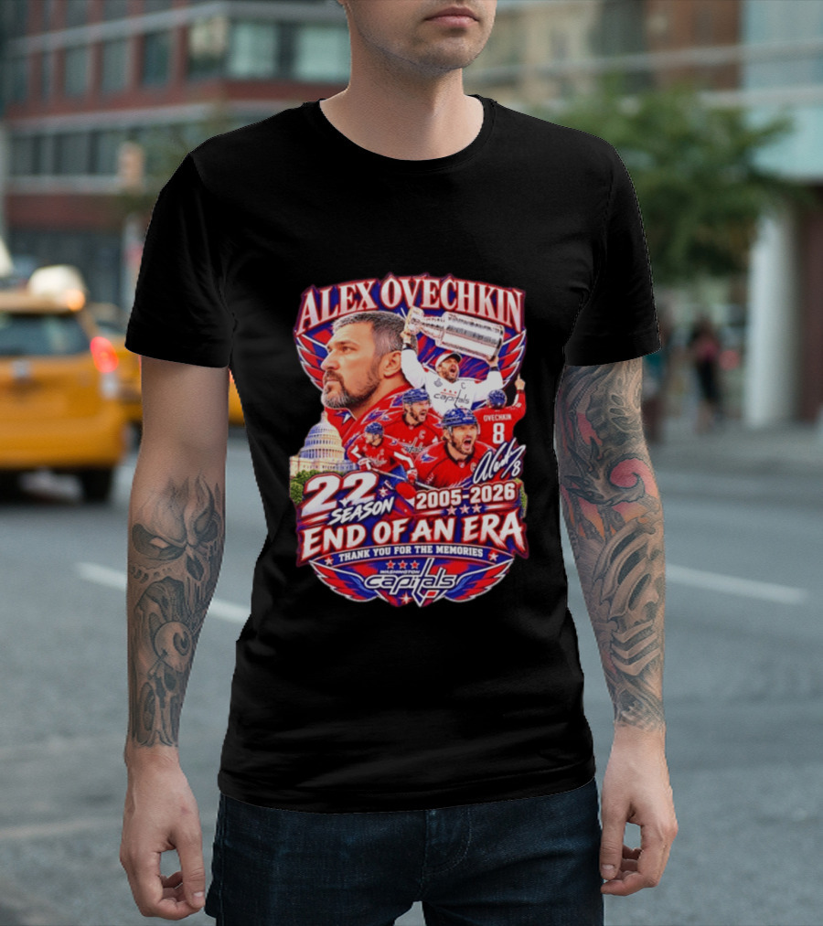 Alex Ovechkin Washington Capitals End Of An Era 22 Seasons 2005 2026 Thank You For The Memories T-Shirt