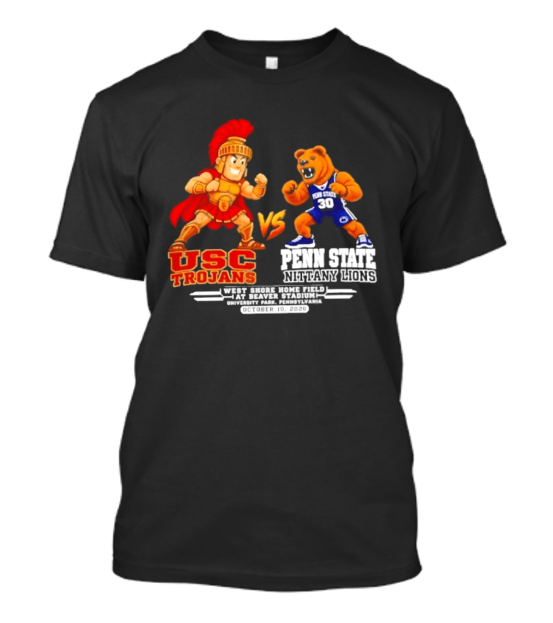 USC Trojans Vs Penn State Nittany Lions 2026 Big Ten White Out Showdown T-Shirt