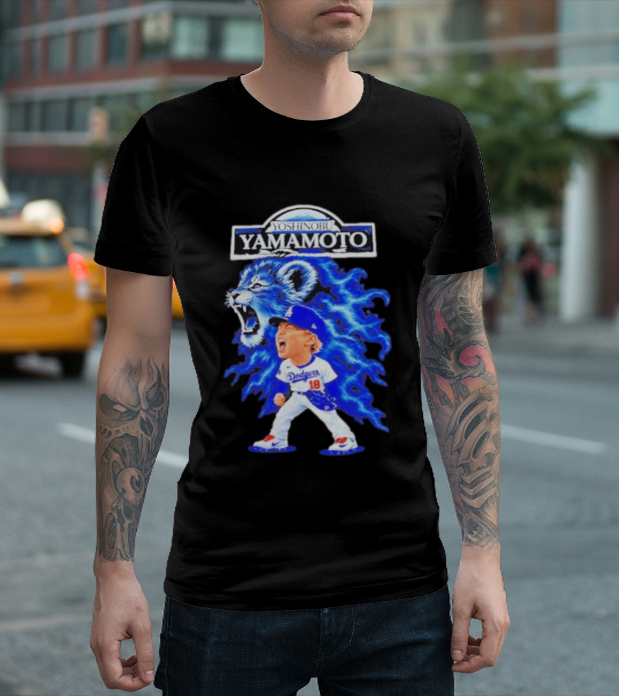 Yoshinobu Yamamoto Los Angeles Dodgers Baby Lion T-Shirt