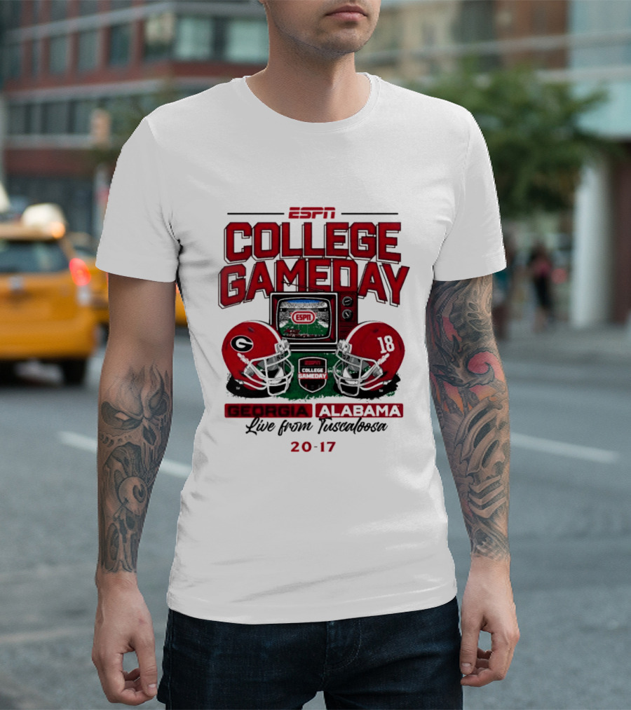 ESPN College Gameday Georgia Alabama Live From Tuscaloosa 20 17 T-Shirt