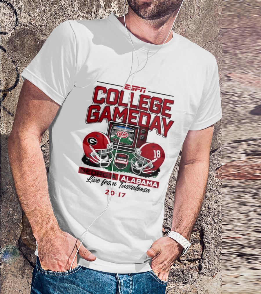 ESPN College Gameday Georgia Alabama Live From Tuscaloosa 20 17 T-Shirt
