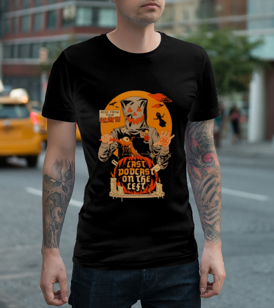 Last Podcast On The Left Rise From Your Grave Halloween Pumpkin Horror Mask T-Shirt