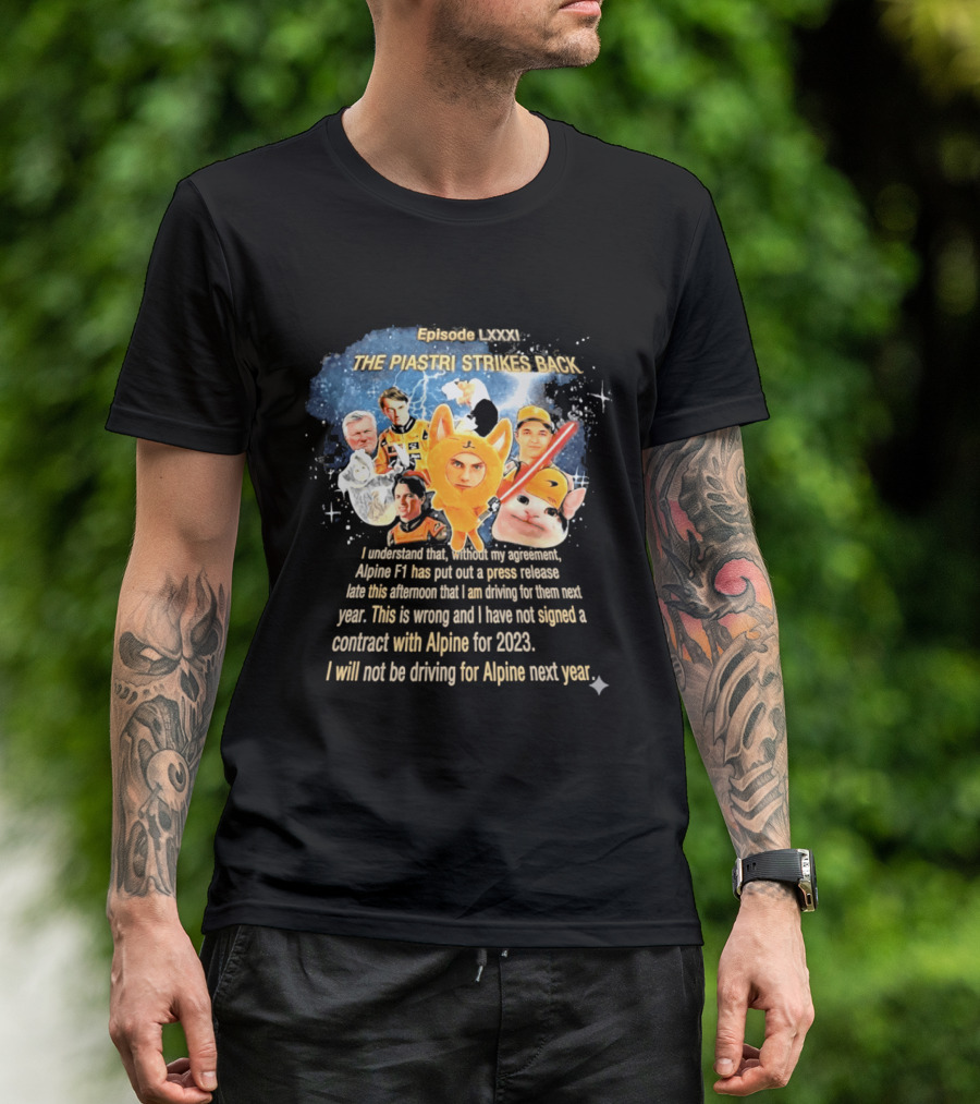 Oscar Piastri Episode LXXXI The Piastri Strikes Back Alpine F1 Contract 2023 T-Shirt