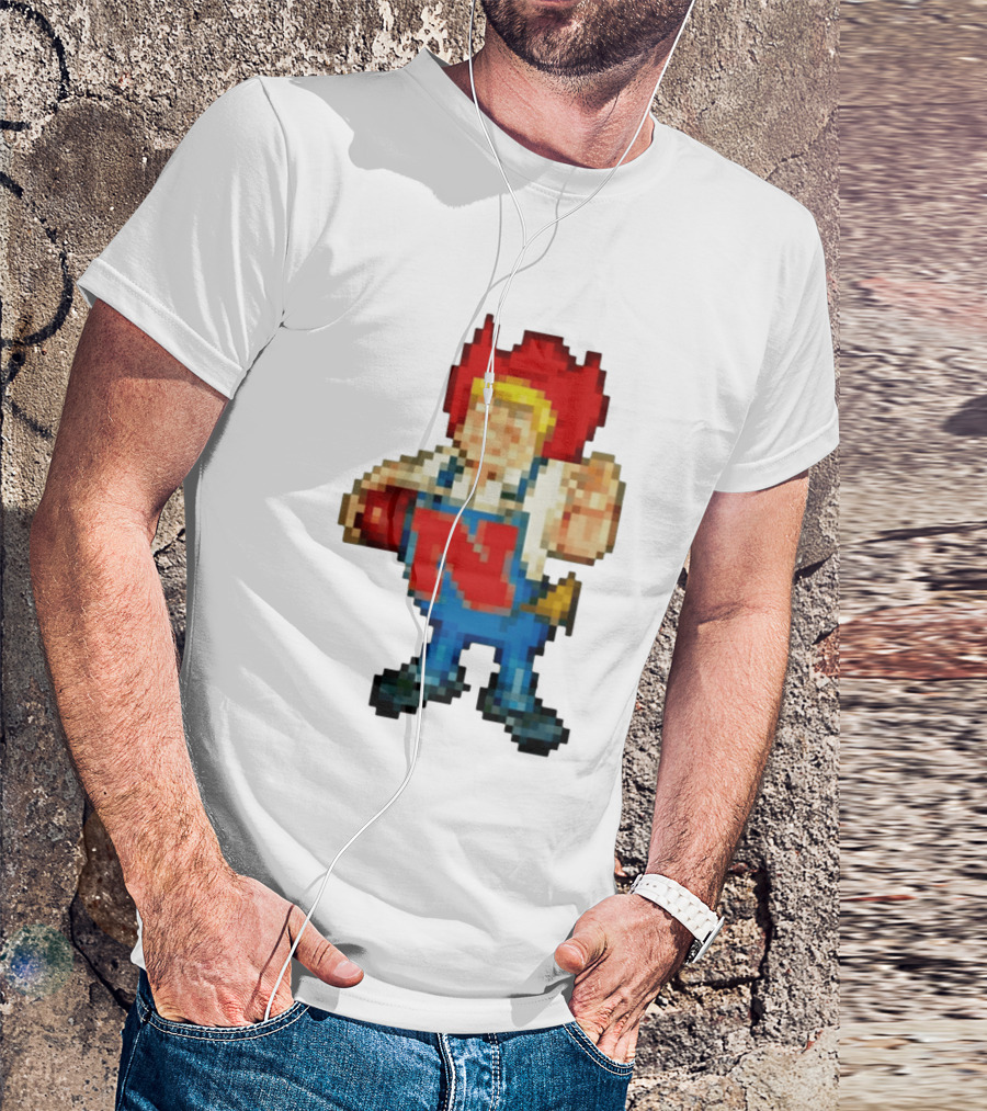 Herbie Husker Nebraska Cornhuskers Pixelated Character With Football T-Shirt