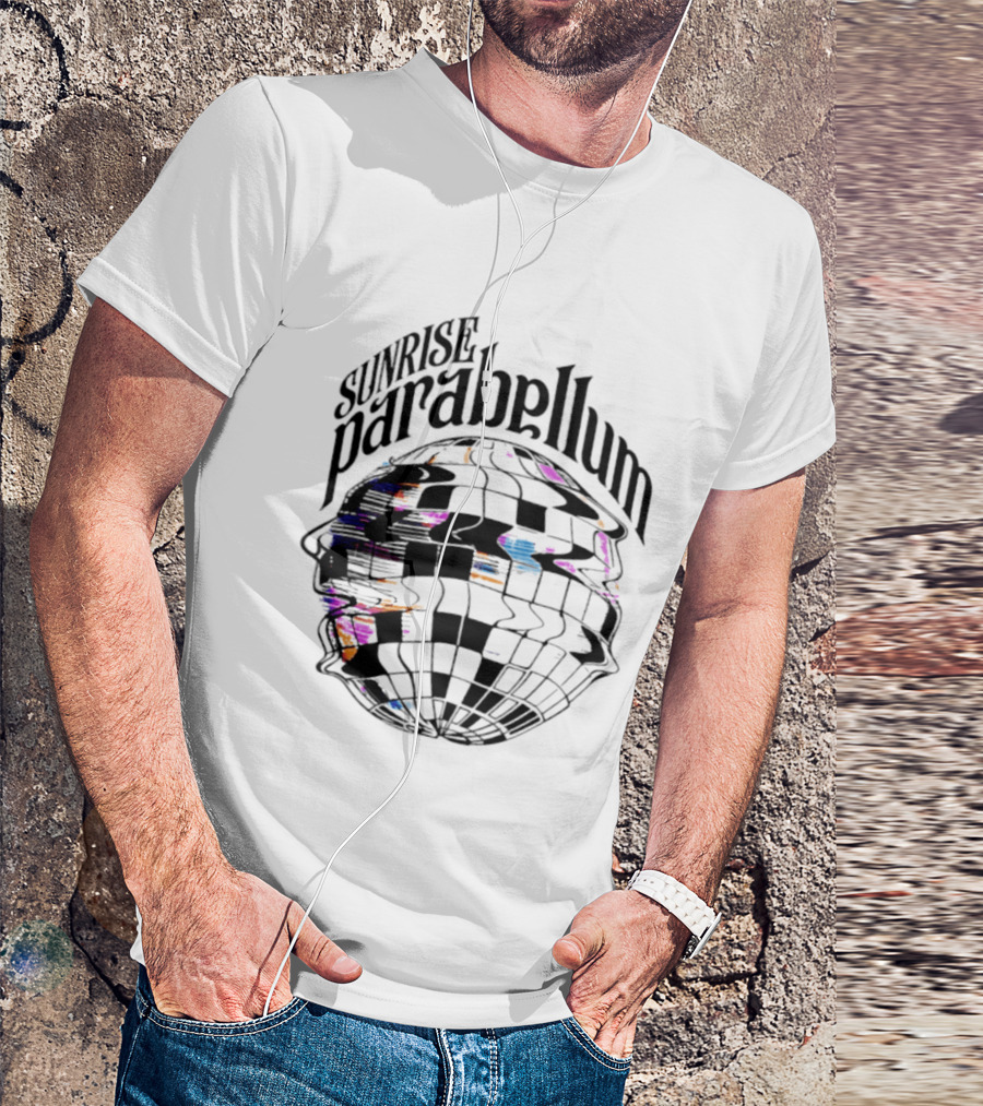 Sunrise Parabellum Glitch Disco Ball Retro Psychedelic Aesthetic T-Shirt