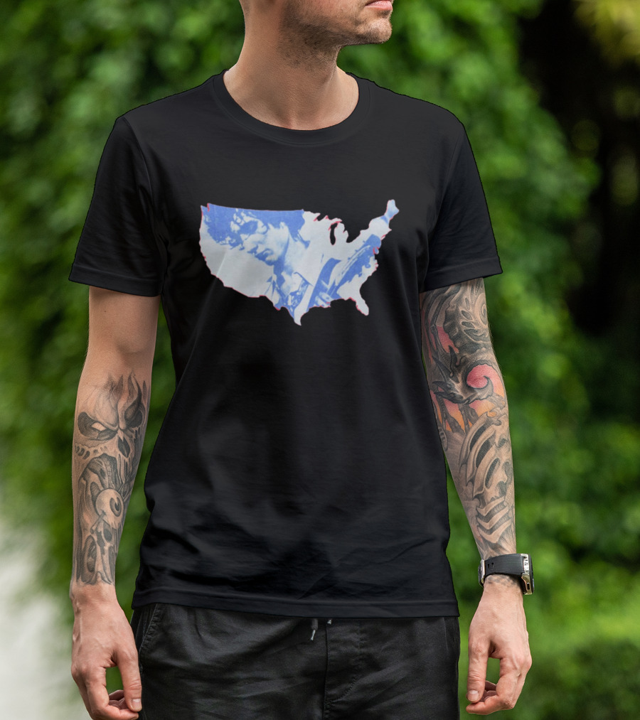 Sombr 2026 You Are The Reason Tour America USA Guitarist Map T-Shirt