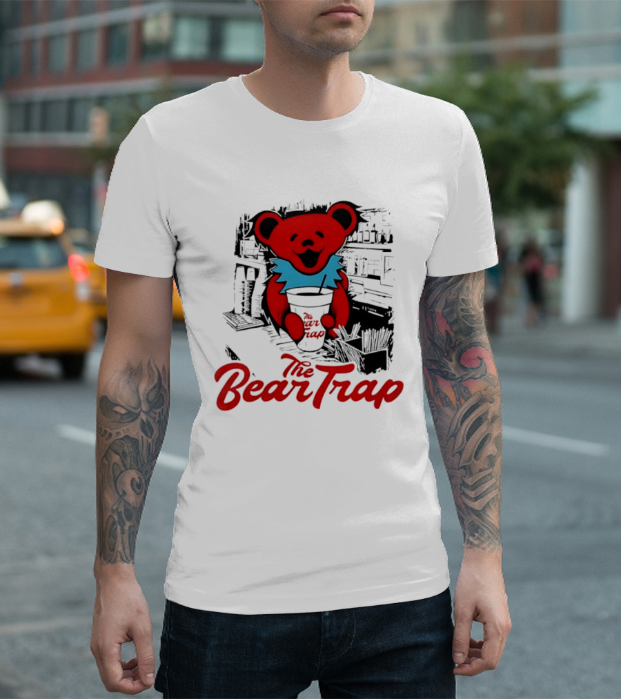 The Bear Trap Grateful Dead Dancing Bear Vintage Barista Vibes T-Shirt