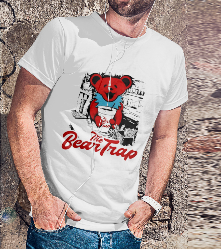 The Bear Trap Grateful Dead Dancing Bear Vintage Barista Vibes T-Shirt