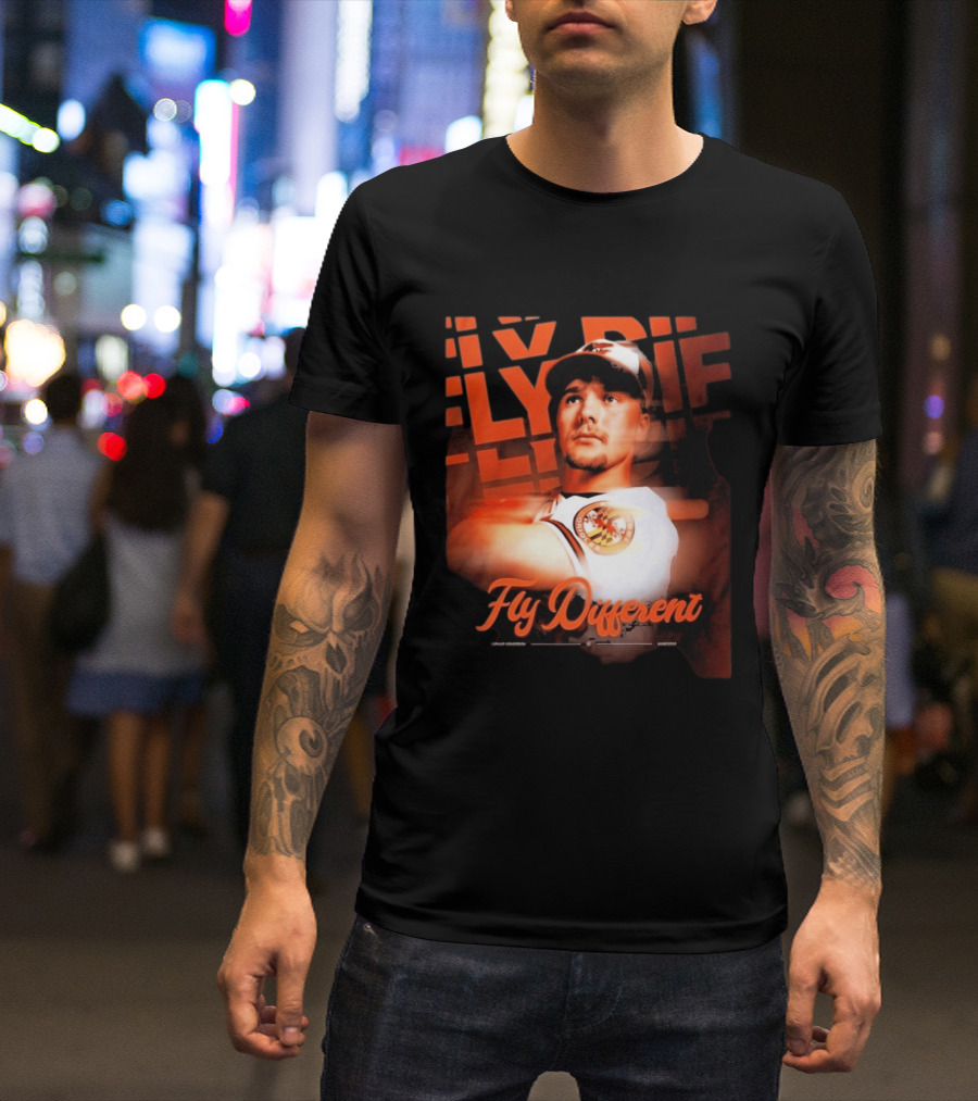Gunnar Henderson Orioles Fly Different Baltimore Baseball T-Shirt