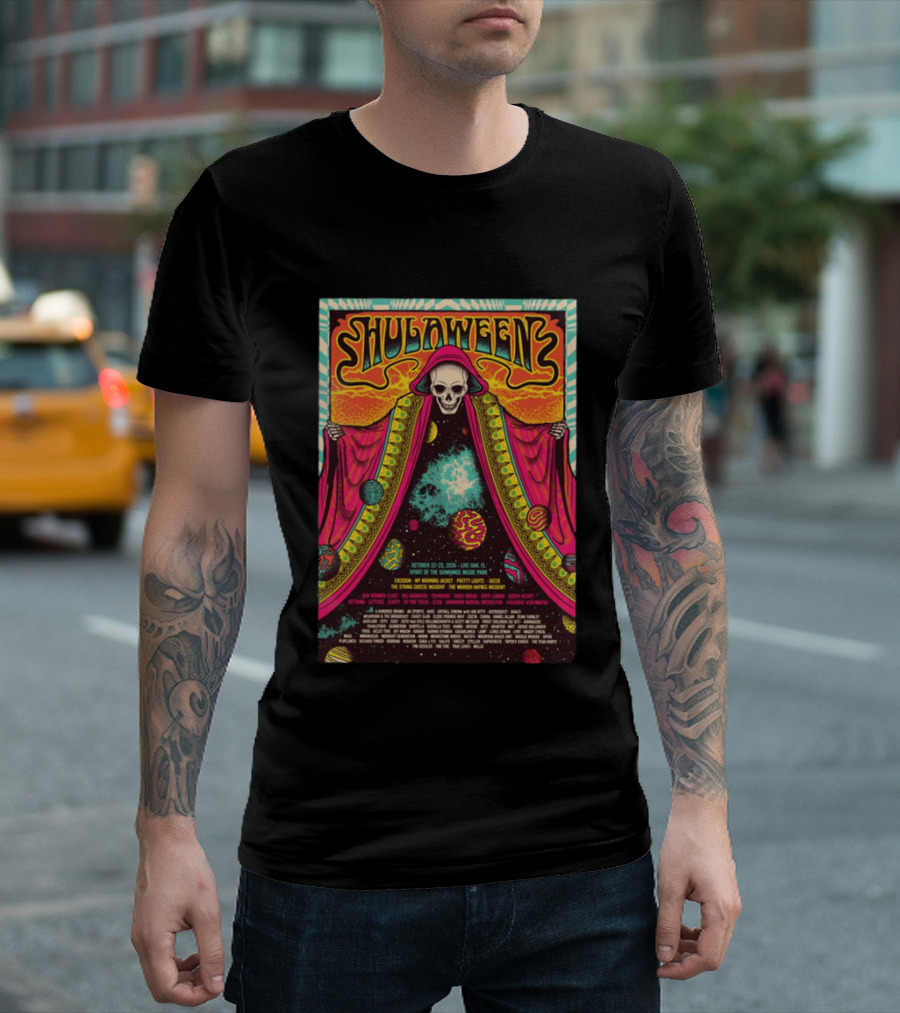Hulaween Music Festival 2026 Spirit Of The Suwannee Live Oak October 22 25 Cosmic Skeleton T-Shirt