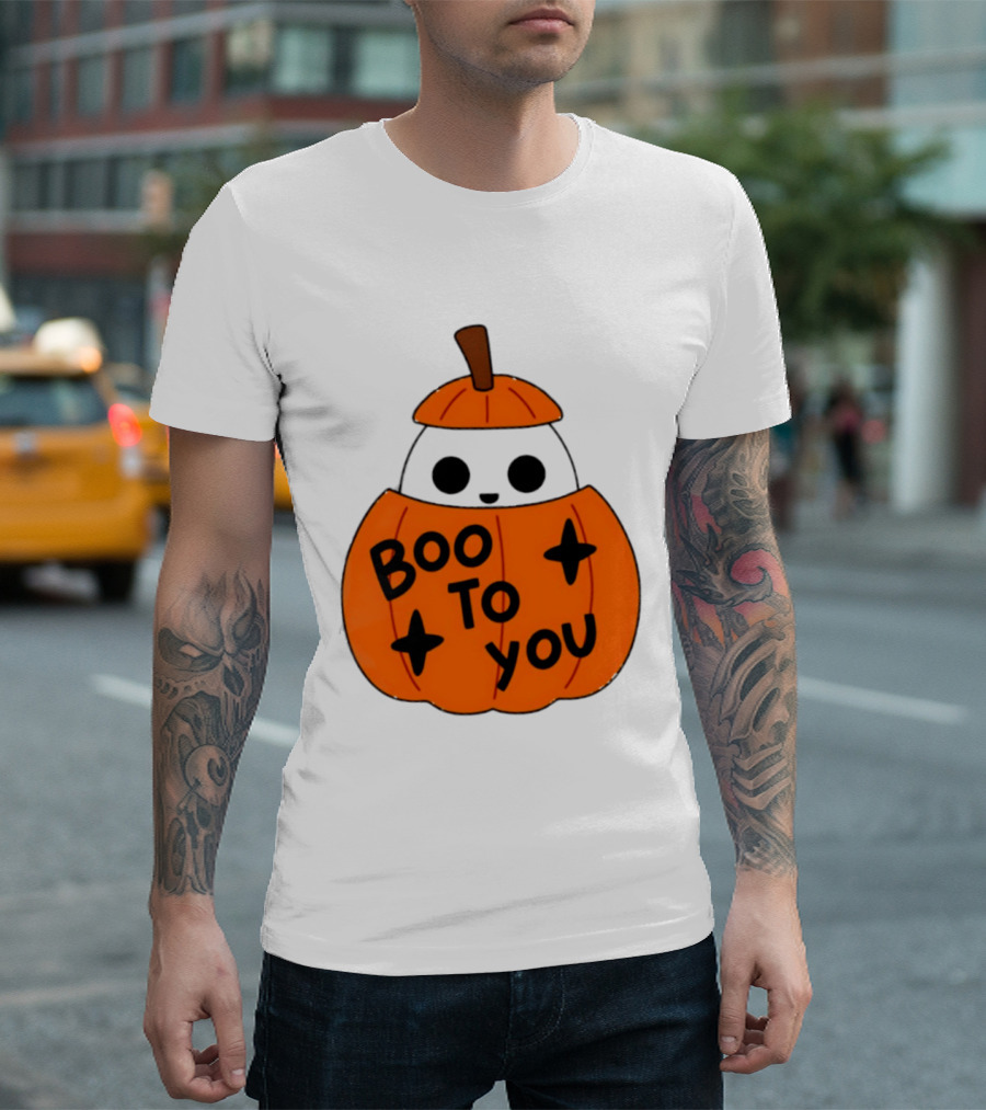 Boo To You 2026 Halloween Ghost In Pumpkin T-Shirt