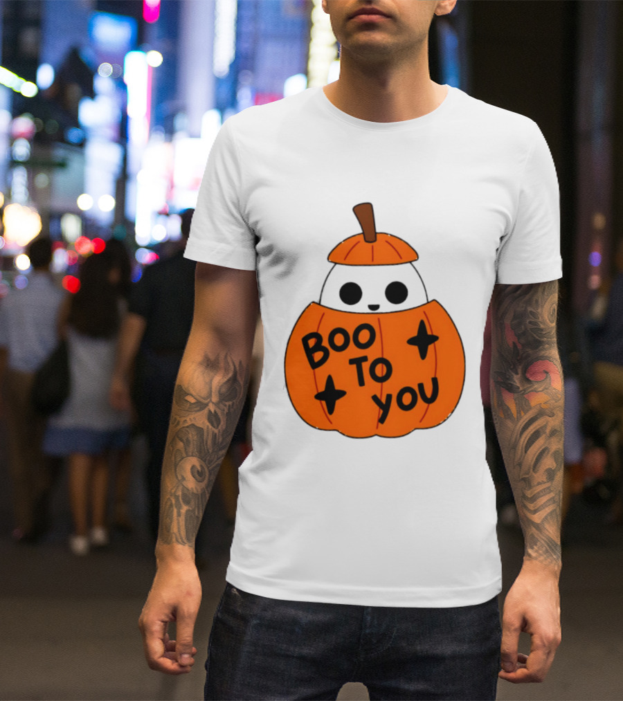 Boo To You 2026 Halloween Ghost In Pumpkin T-Shirt