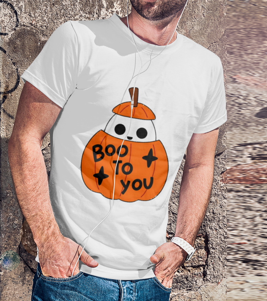 Boo To You 2026 Halloween Ghost In Pumpkin T-Shirt