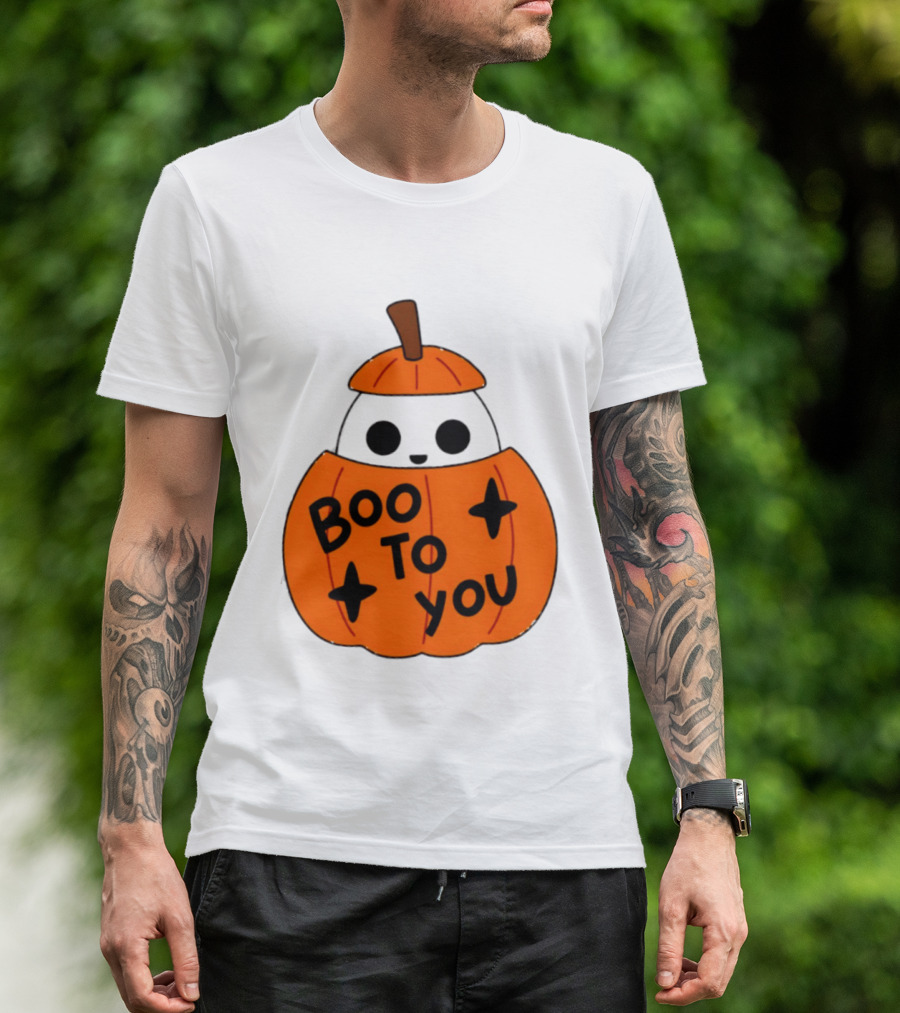Boo To You 2026 Halloween Ghost In Pumpkin T-Shirt