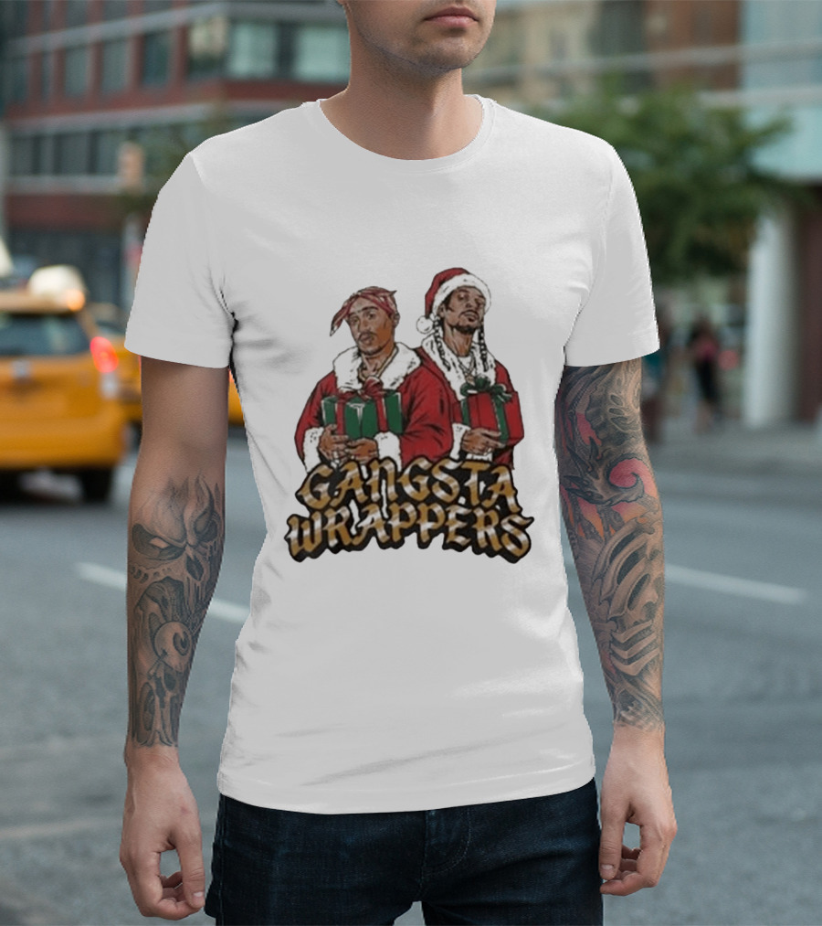 Gangsta Wrappers Christmas Hip Hop Santa T-Shirt