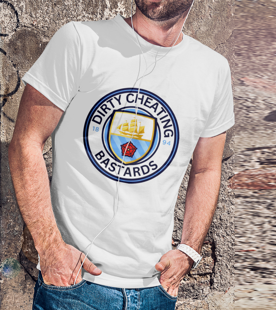 Mancheater City Dirty Cheating Bastards Parody Logo 1894 T-Shirt