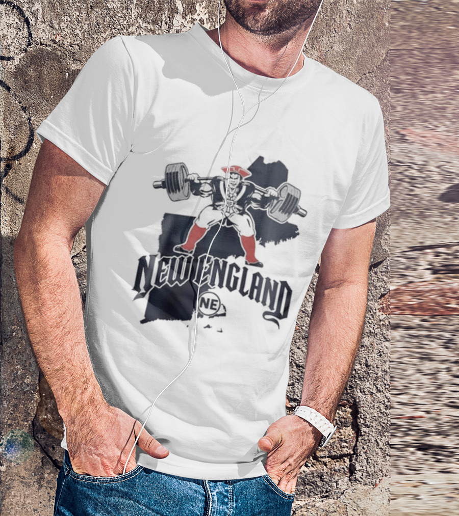 New England Patriots Warrior Map 2026 White NFL NE T-Shirt
