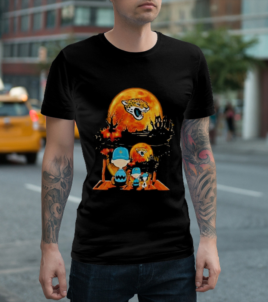 Jacksonville Jaguars Peanuts Halloween Classic Football T-Shirt
