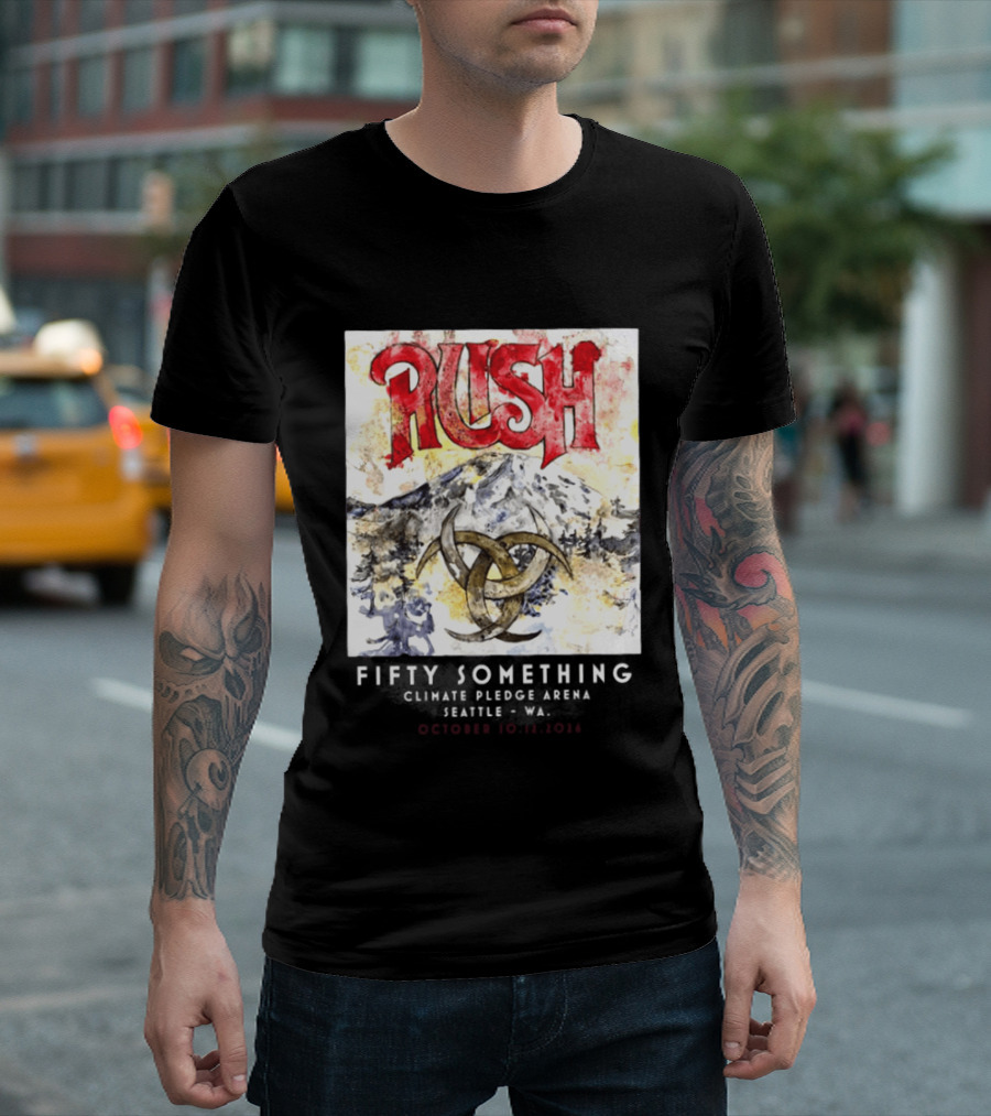 Rush Fifty Something Tour October 10th And 12th 2026 Climate Pledge Arena Seattle Washington T-Shirt