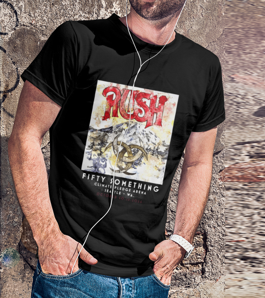 Rush Fifty Something Tour October 10th And 12th 2026 Climate Pledge Arena Seattle Washington T-Shirt