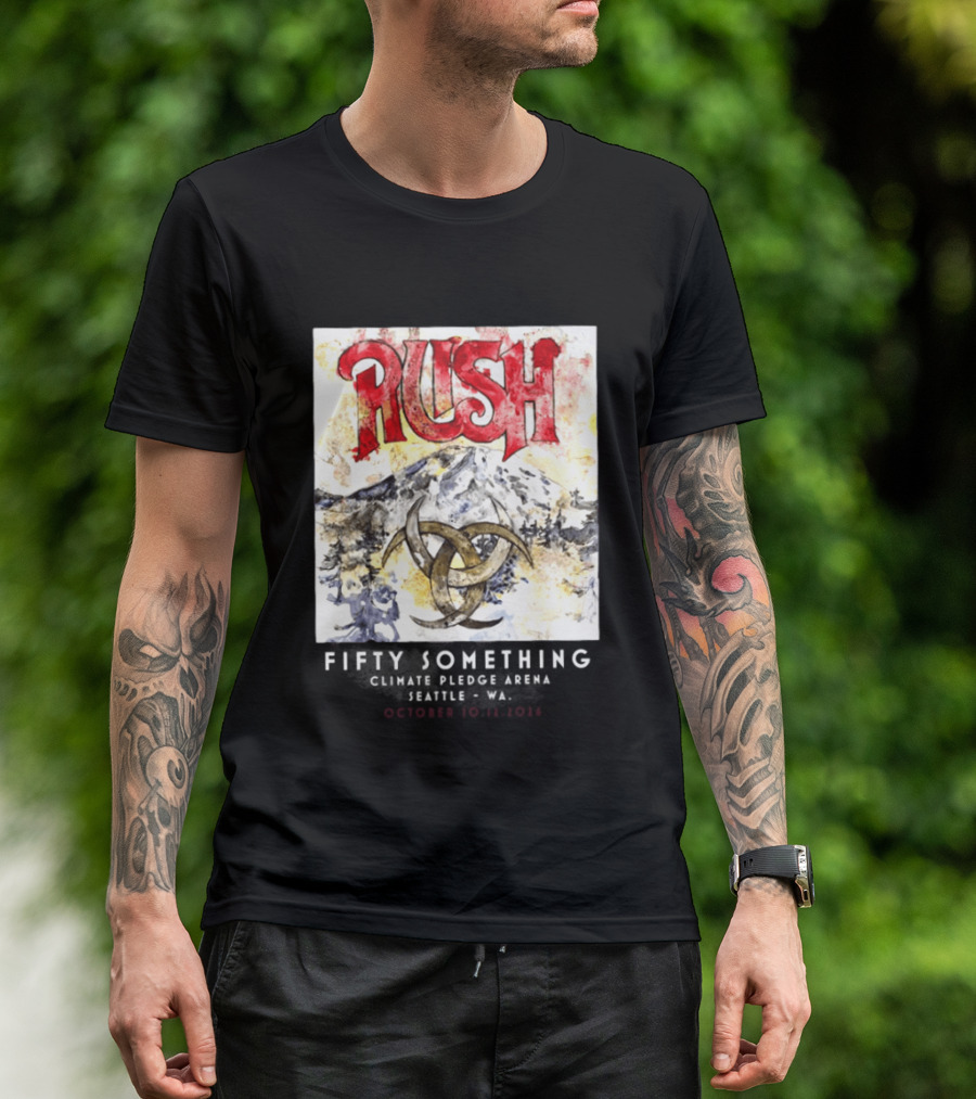 Rush Fifty Something Tour October 10th And 12th 2026 Climate Pledge Arena Seattle Washington T-Shirt
