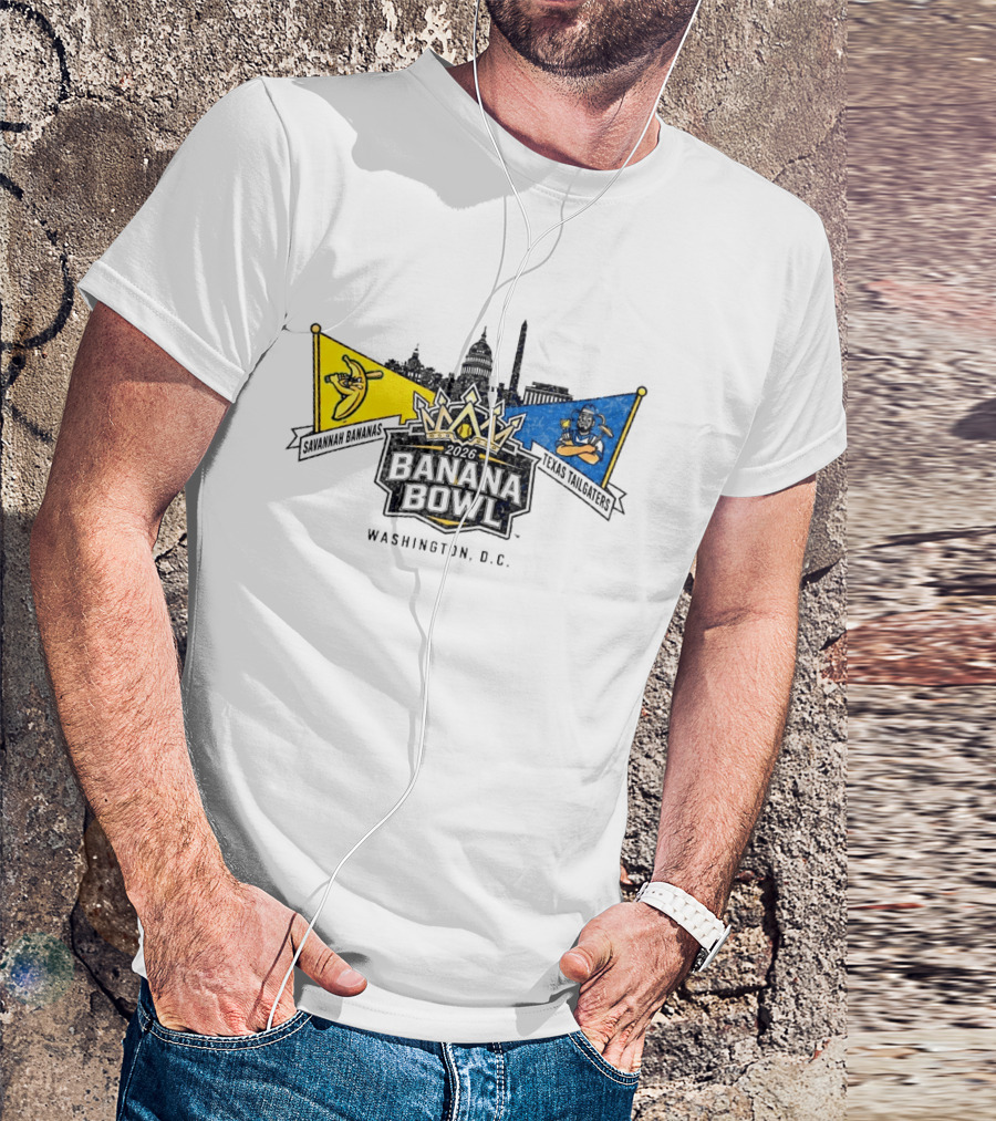 Savannah Bananas Vs Texas Tailgaters Banana Bowl 2026 Washington D.C. T-Shirt