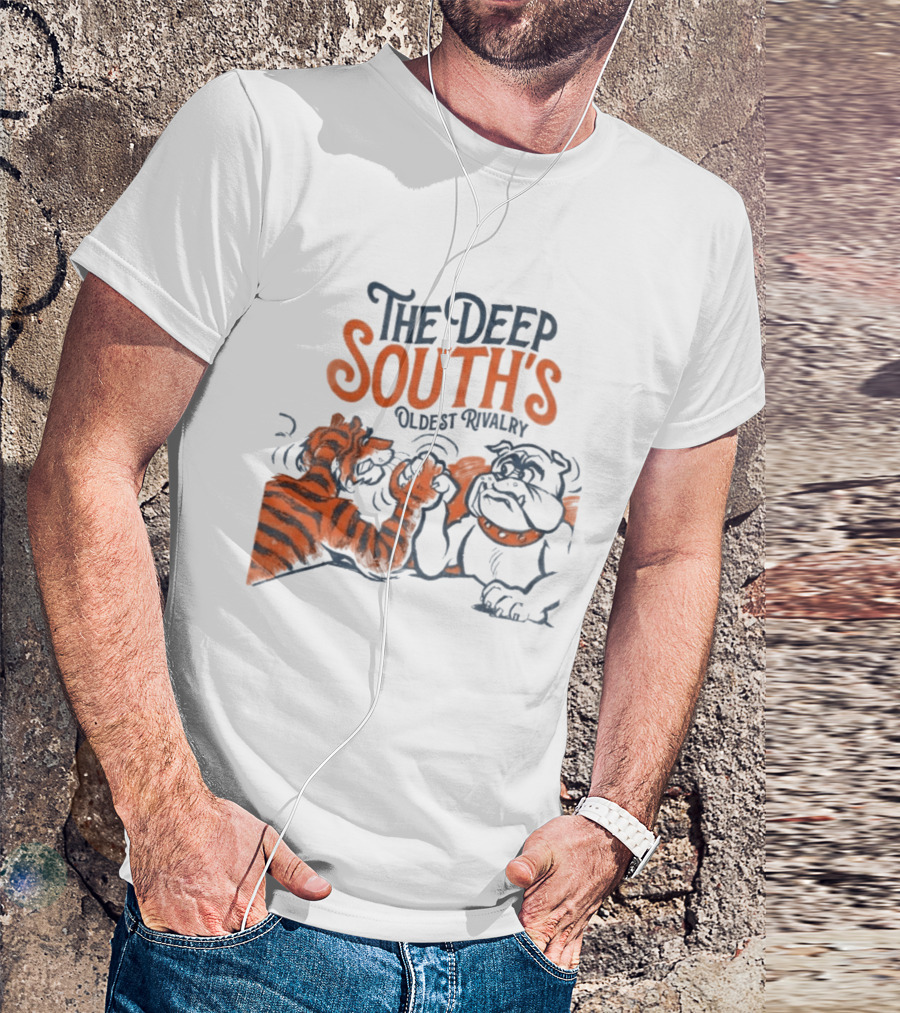 The Deep South's Oldest Rivalry Tiger Vs Bulldog T-Shirt