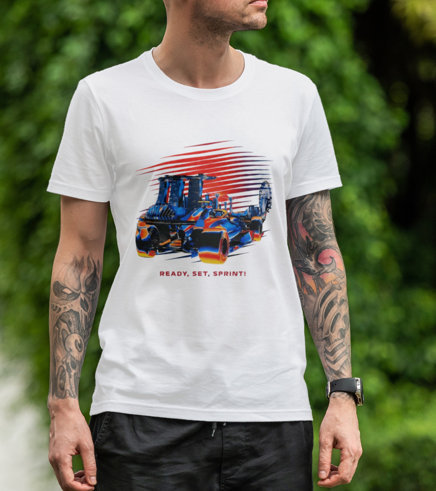 Singapore F1 Grand Prix Ready Set Sprint Racecar T-Shirt