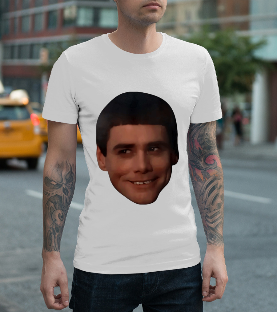 Jim Carrey Lloyd Christmas Dumb And Dumber Face Meme T-Shirt