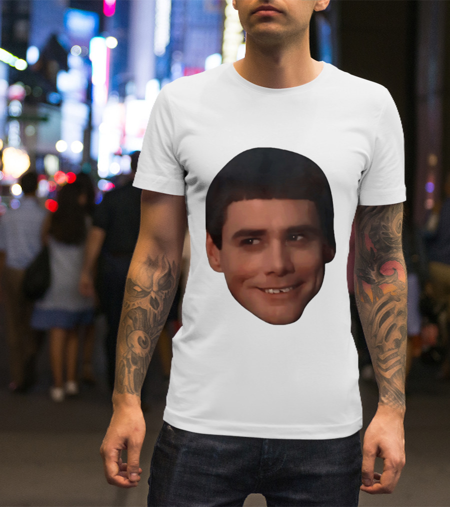 Jim Carrey Lloyd Christmas Dumb And Dumber Face Meme T-Shirt