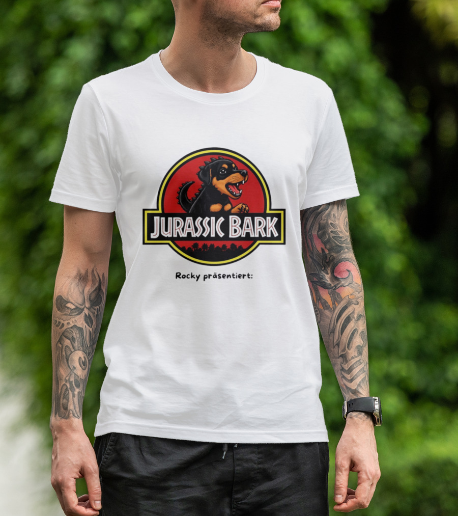 Jurassic Bark Rocky Prasentiert Dinosaur Dog T-Shirt