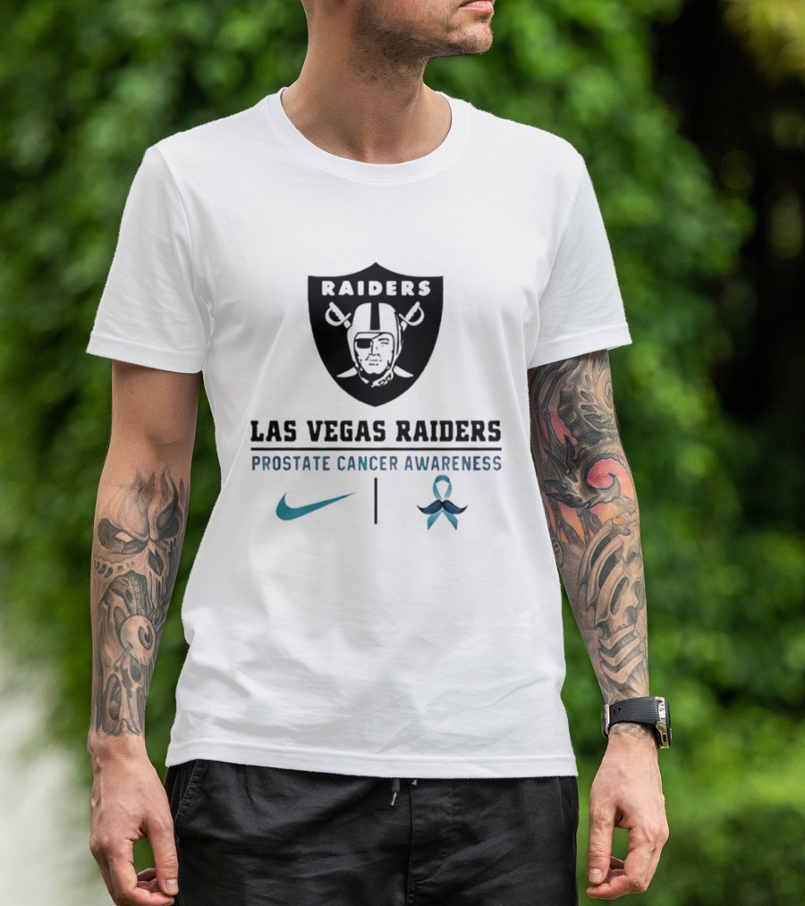 Las Vegas Raiders Prostate Cancer Awareness Nike Collaboration T-Shirt