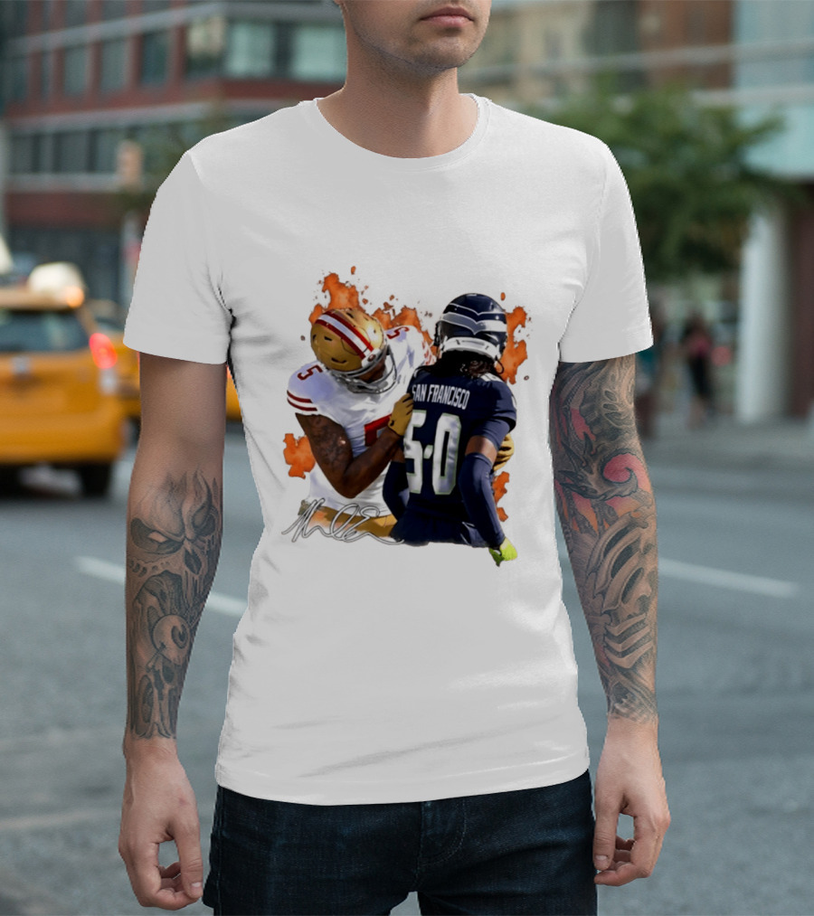 Mike Evans San Francisco 49ers Clash With Seattle Rival In Fiery Showdown T-Shirt