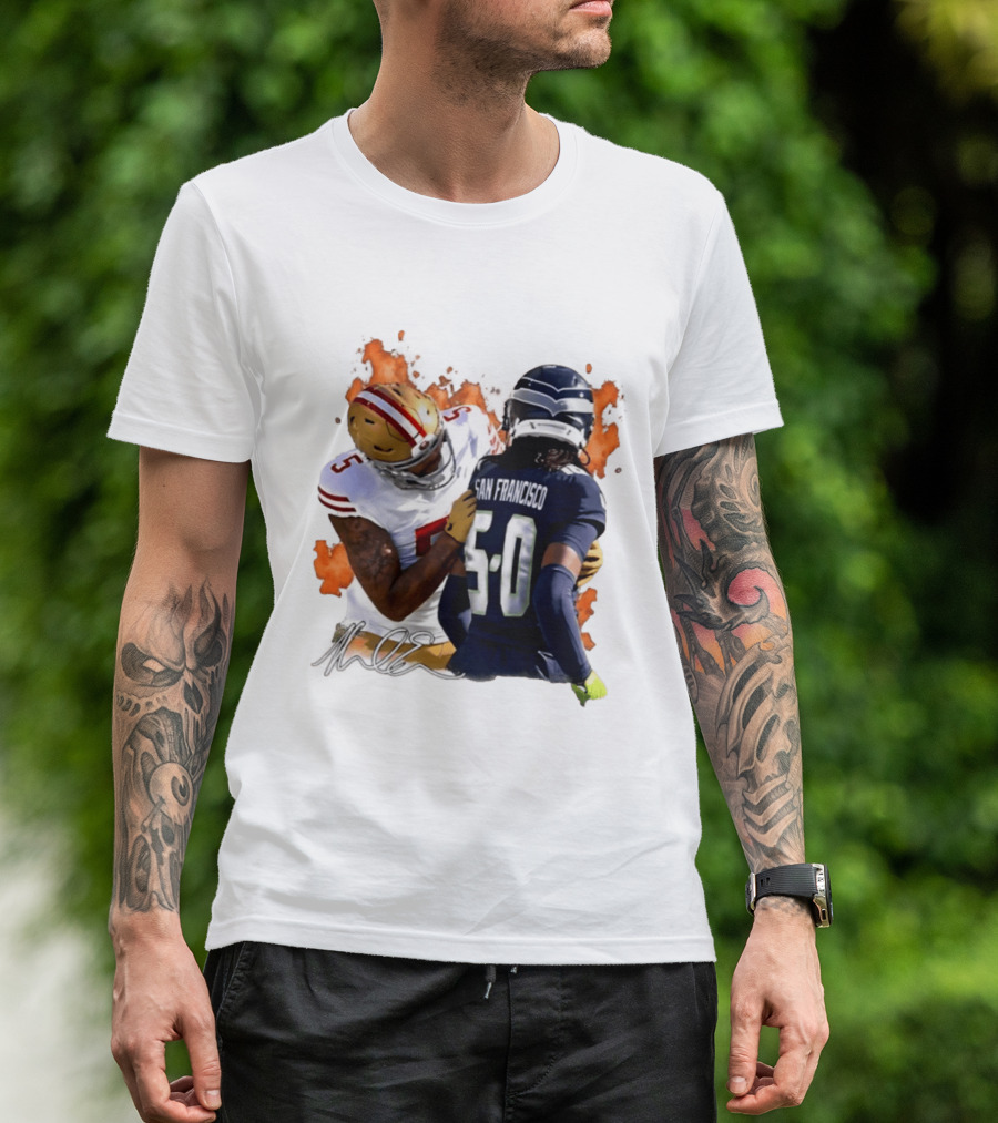 Mike Evans San Francisco 49ers Clash With Seattle Rival In Fiery Showdown T-Shirt