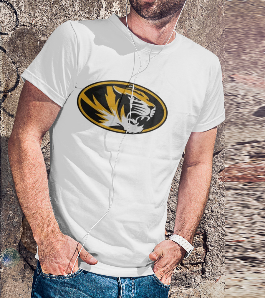 Missouri Tigers Mizzou NCAA 2026 White Tigers Oval T-Shirt