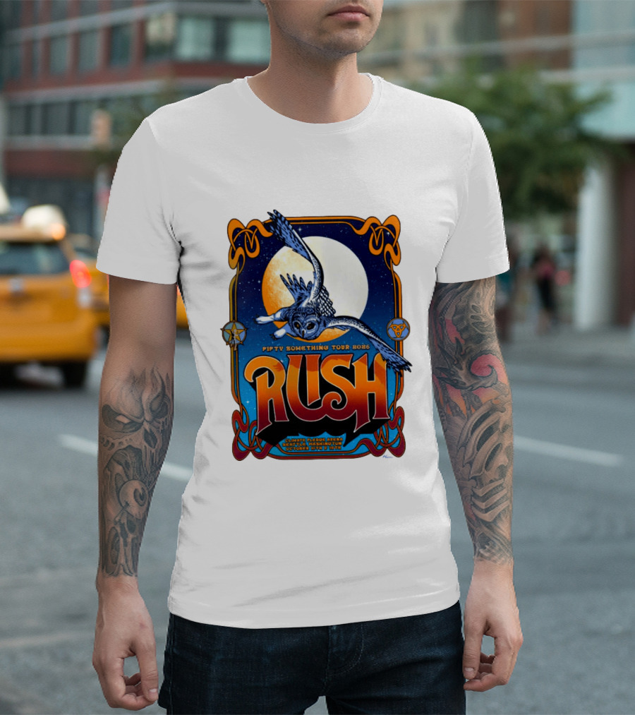 Rush Fifty Something Tour 2026 Owl Moon Climate Pledge Arena October Seattle T-Shirt
