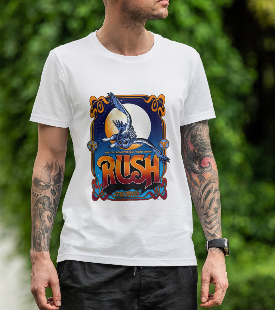 Rush Fifty Something Tour 2026 Owl Moon Climate Pledge Arena October Seattle T-Shirt
