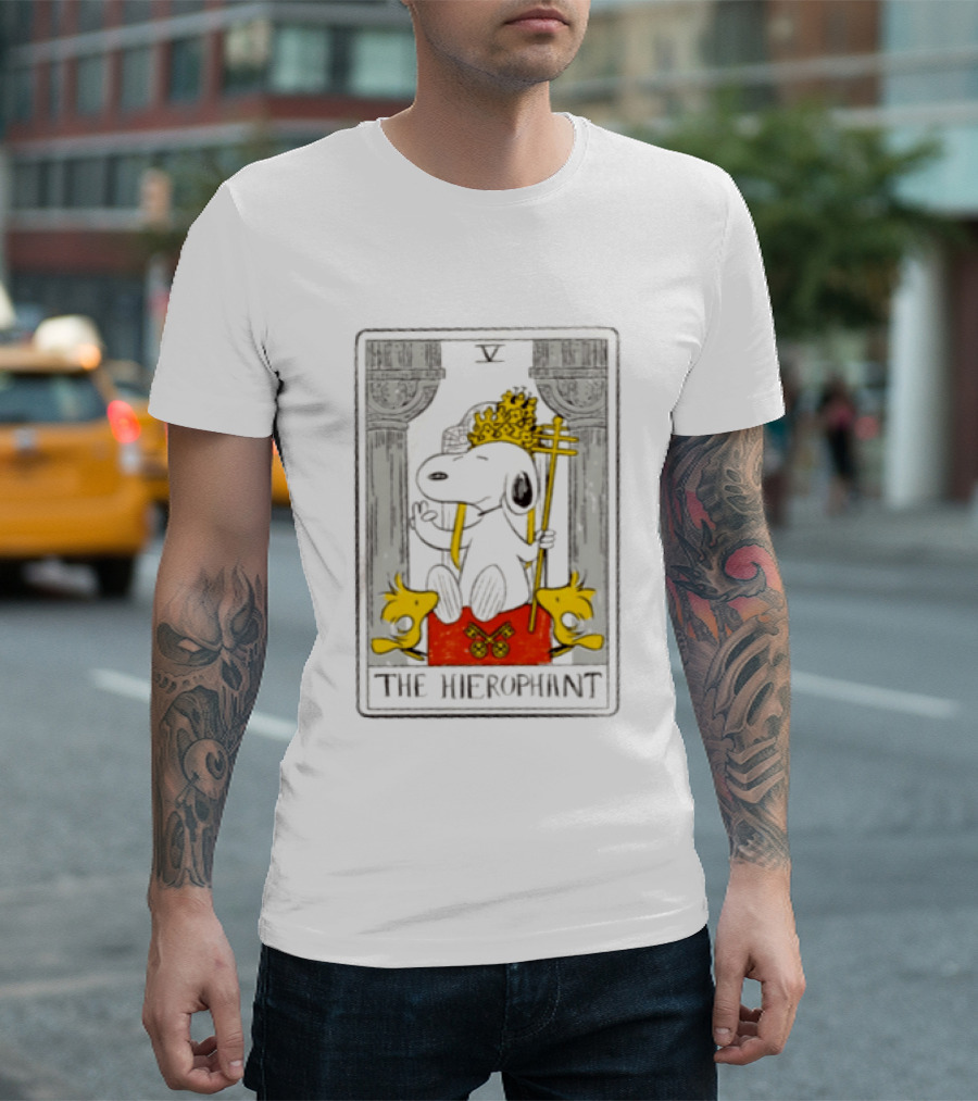 Snoopy Tarot Card The Hierophant Peanuts Charles Schulz T-Shirt