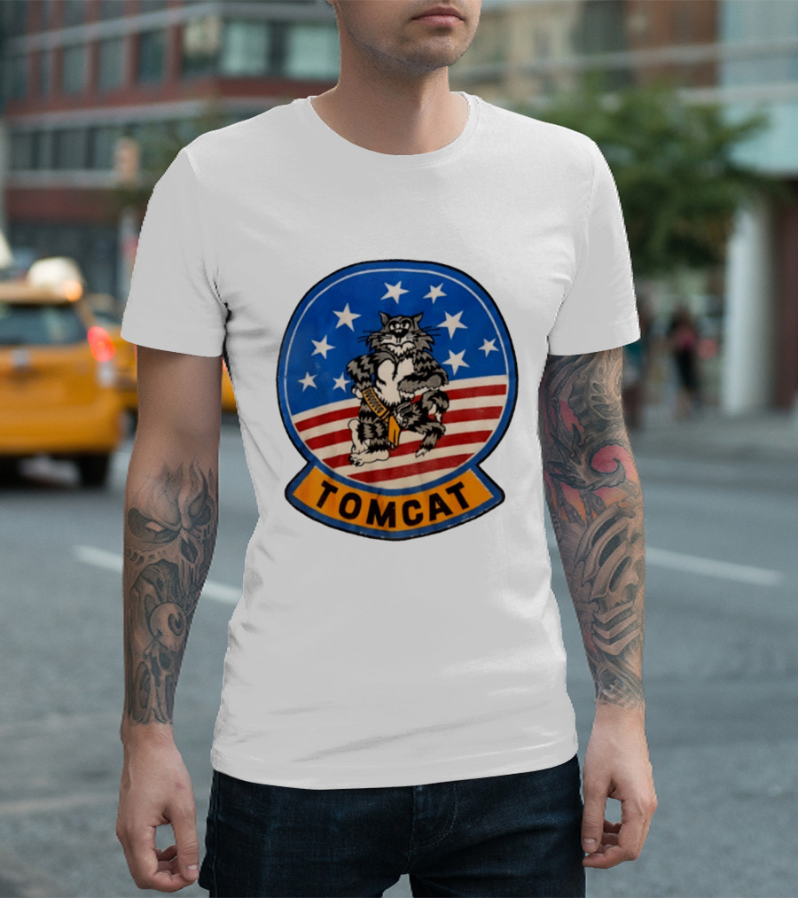 Tomcat 1987 JRS Enterprises Stars And Stripes Cat T-Shirt