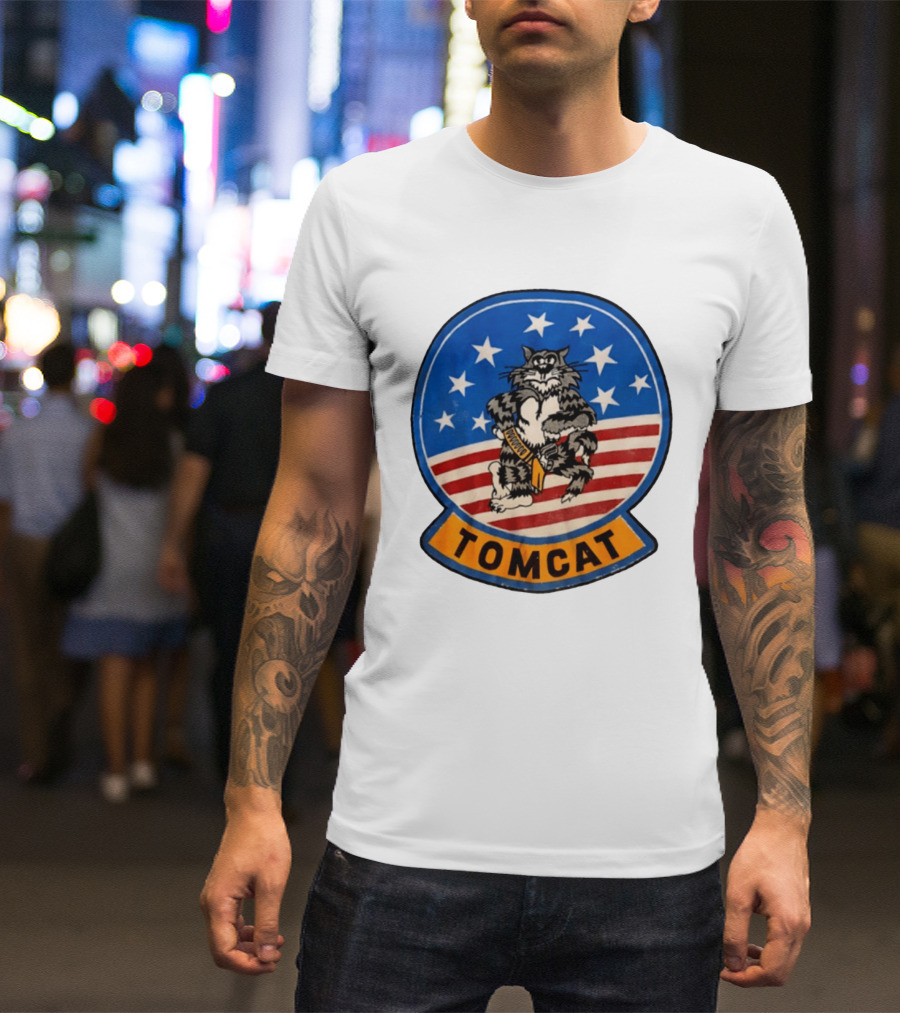 Tomcat 1987 JRS Enterprises Stars And Stripes Cat T-Shirt