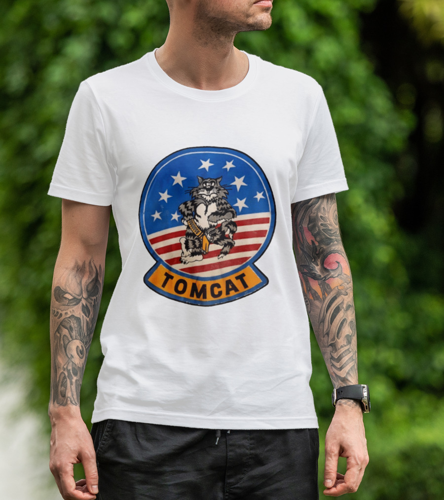 Tomcat 1987 JRS Enterprises Stars And Stripes Cat T-Shirt