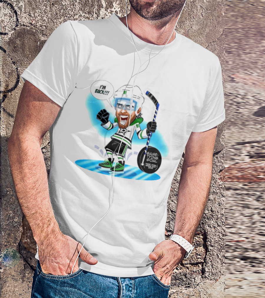 Tyler Seguin Dallas Stars I'm Back Game Tying Goal Hockey Caricature T-Shirt