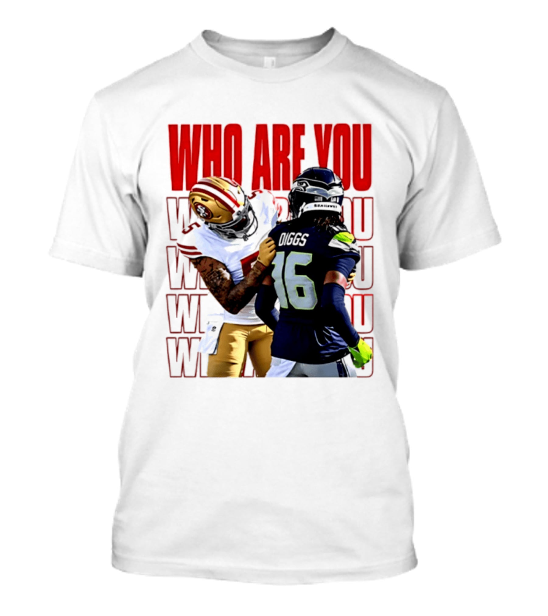 Who Are You Football Viral Moment Mike Evans Vs Trevon Diggs T-Shirt
